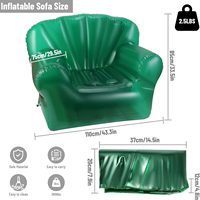 Canapé gonflable portable imperméable pour adultes, adapté à un usage familial et au camping en plein air, capacité de charge : 330 livres