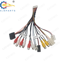 Accessoires multimédia de voiture Faisceau d'alimentation 24 broches Câble vidéo de caméra de câblage complet RCA pour audio de voiture