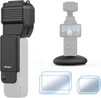 Kit de Protección Todo en Uno AMagisn para Osmo Pocket 4 PC, Base de Silicona, 2 Protectores de Pantalla de Vidrio Templado, Protector de Lente Rígido