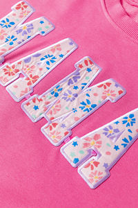 <span class=keywords><strong>Dear</strong></span>-Lover Rose Rouge Floral <span class=keywords><strong>MAMA</strong></span> Pull Graphique Brodé Sweats à Capuche et Sweatshirts pour Femmes - Product Image 5