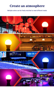 Đèn <span class=keywords><strong>LED</strong></span> A60 E27/B22 8W trực tiếp từ nhà máy, bóng đèn nhựa nhiều màu sắc trang trí cho gia đình, điện áp <span class=keywords><strong>AC100</strong></span>-<span class=keywords><strong>240V</strong></span>, không nhấp nháy, tạo không khí lễ hội - Product Image 6
