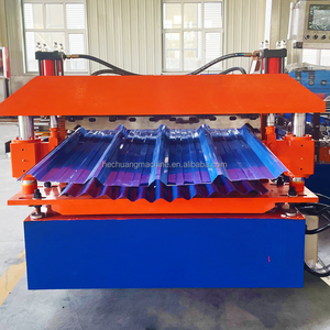 좋은 <span class=keywords><strong>Ibr</strong></span> 지붕 패널 냉간 롤링 벤딩 기계 철 금속 루핑 시트 만들기 기계 아연 도금 시트 롤 성형 기계 - Product Image 2