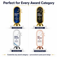 Trophée d'art métallique personnalisé avec accent étoile, plaqué or, argent, or rose, cadeau de récompense personnalisé pour champion, vente en gros