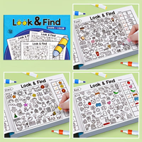 Livre de recherche d'objets cachés captivant pour enfants, livre d'activités d'exploration et de découverte avec des défis de recherche visuelle, cadeau de Noël