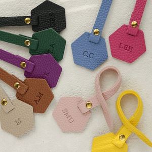 Fashion <b>Bag</b> Decoration Pendant Portable Car Keychain Accessories PU Leather Baggage Luggage Label Tags Anti-Lost - Product Image 1