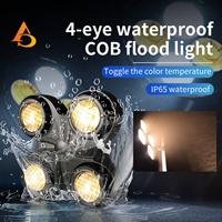 Projecteur LED COB 2-en-1 étanche 400W à 4 yeux pour extérieur, prix usine