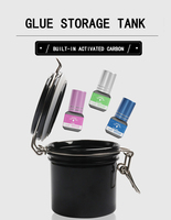 Conteneur de stockage scellé pour colle à cils en gros, marque privée, réservoir de stockage pour colle à cils adhésive, outil de maquillage