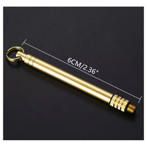 Cure-<span class=keywords><strong>dent</strong></span> intégré en laiton-titane - Cure-fruits portable multifonctionnel avec pointe en acier inoxydable pour les aventures en plein air - Product Image 3