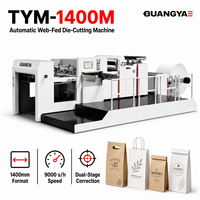 Máquina troqueladora automática de rollo para bolsas de papel, 9000s/h, solución de corte continuo alimentado por banda de 1400mm TYM-1400M