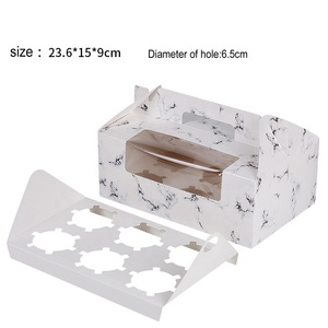 Hộp Giấy Bao Bì Ngọt Ngào Bánh Ngọt Có Cửa Sổ Thiết Kế Đá Cẩm Thạch Phong Cách Hàn Quốc Nghĩa Ô Trung Quốc - Product Image 6