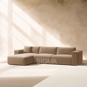 Conjunto de Muebles Modulares de Tela Estilo Nube Moderno para Sala de Estar, Muebles de Lujo para Villa con Cojín de Esponja de Alta Densidad - Product Image 3