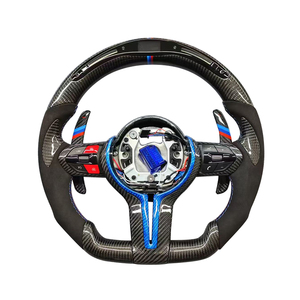 Volante Sportivo in Fibra di Carbonio e Pelle per BMW Serie F10 F30 <span class=keywords><strong>F20</strong></span> F32 F36 F80 F82 M3 M4 <span class=keywords><strong>M</strong></span> E Sport - Product Image 2