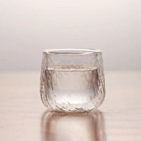 Ensemble théière et soucoupe ovale en verre matcha, double paroi, écologique, durable, 250 ml, classique, résistant à la chaleur, épaissi, transparent, noir