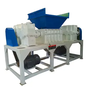 Sử dụng máy tái chế kim loại sản phẩm nhựa băm nhỏ máy đôi trục Shredder kim loại nhựa gỗ giấy băm nhỏ