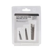 Jeu de 25 mini forets hélicoïdaux HSS 0.5-3mm-forets manuels de précision avec poignée ambre pour bijoux et réparation de PCB 003