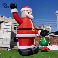 Grande figurine gonflable de Père Noël en PVC, modèle gonflable pour la décoration d'événements de Noël