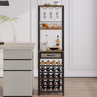Étagère à vin rouge, meuble de rangement, présentoir à boissons, armoire à vin, comptoir de bar, grille métallique simple, moderne