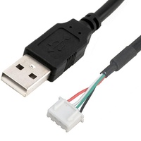 Câble d'alimentation USB mâle-femelle personnalisé 4 broches MX1.25 Molex, 3A, charge rapide, blindage en cuivre pur tressé pour ordinateurs, garantie 12 mois
