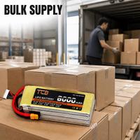 Batterie LiPo TCB pour Drone et Modèle d'Avion 6000mAh Rechargeable pour Drones de Course FPV et Véhicules RC - 35C/45C 3S/6S 1P Multi-Tension