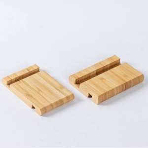 Handcrafted Bamboo Smartphone Stand | High Quality <b>Holder</b> for Mobile <b>Phone</b> Tablet | Custom Logo Printing for Corporate Gifts - Product Image 5
