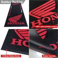 Tapis personnalisé JACKSON CARPET avec logo de moto et dos en caoutchouc