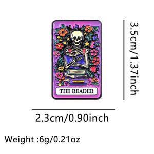 时尚哥特式塔罗牌占卜师读牌骨牌别针 - Product Image 3