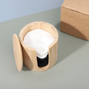 Tampons démaquillants en coton de chanvre réutilisables et biologiques, ronds de coton pour le visage, <span class=keywords><strong>lingettes</strong></span> de nettoyage pour bébé avec pot en <span class=keywords><strong>bambou</strong></span> - Product Image 6