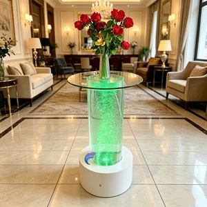 Lampe de sol à colonne d'eau en acrylique LED, à bulles, avec changement de couleur RGB, tube à bulles pour poissons, lumière d'ambiance pour la maison, le hall d'hôtel, la décoration - Product Image 5