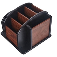 Boîte de rangement de télécommande de bureau polyvalente créative en bois table en bois porte-stylo de stockage de petits objets