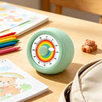 Timer Dapur Mekanik Analog Putar Digital 60 Menit dengan Magnet, untuk Meja Restoran, Belajar, Hadiah, Trik, Meja Kerja, Anak-anak