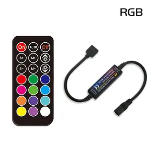 Control remoto RF de 14/17/21/28 teclas Mini LED de un solo color/doble color/RGB/RGBW/RGBCCT controlador para tira de luz LED