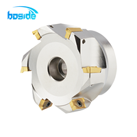 Tête de fraiseuse à plaquettes BAP400R APMT1604, 6 cannelures, hélice 45°, revêtement TiAlN, carbure CNC, OEM/ODM