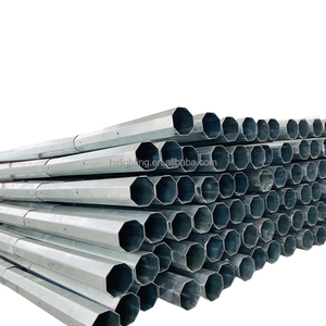 45FT 13716mmスリップオーバーラップタイプ345Mpa 4.0mm 1000KGF亜鉛メッキ鋼配電ポール - Product Image 1