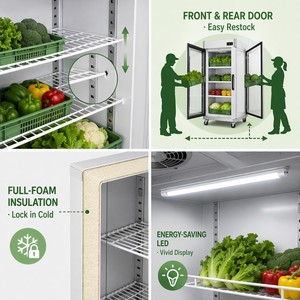 Frigorifero Verticale Commerciale su Misura 1.2m 1.5m 1.8m 2.0m con Luce LED per Ristoranti Hot Pot, Negozi di Spiedini e BBQ - Product Image 2