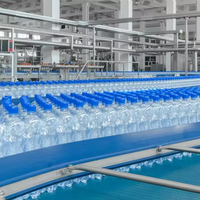 Ligne de production complète 4000 BPH pour usine d'eau, machine de purification d'eau, machine de production d'eau minérale 2000 L/heure avec soufflage