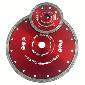 Lame de coupe turbo en maille filetée Net X de qualité stable, directement de l'usine, 230 180 125 115 mm, pour découpe à sec et humide de carreaux, céramique et granit, sans éclats - Product Image 5