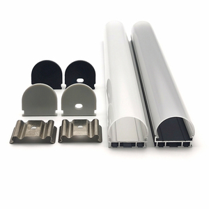 Canal mené fait sur commande YG-2624B pour la forme demi-ronde de couverture de diffuseur de polycarbonate d'éclairage de profils en aluminium menés par surface - Product Image 2