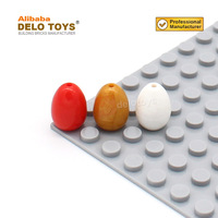 DELO TOYS ( 6 Couleurs) DIY partie en vrac Blocs de construction en plastique briques ABS matériel ALIMENTAIRE Oeuf avec petit trou d'épingle (NO.24946)