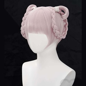 Peluca de Pelo Sintético Rosa Resistente al Calor para Cosplay de <span class=keywords><strong>Anime</strong></span> <span class=keywords><strong>CALL</strong></span> of the <span class=keywords><strong>NIGHT</strong></span>, Personaje Nanakusa Nazuna, AOKG-118 - Product Image 3