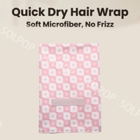 SOLPOP Custom Printed Extra Large Elastic Daisy Quick-Dry Microfiber Wrap Cap Bath Water Absorbent Hair Drying Towel for Women