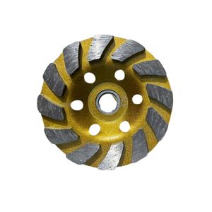 HGP 100mm Disco abrasivo de hormigón 12 cuchillas 10mm de espesor Herramientas abrasivas de diamante para amoladora de mano OEM de alta calidad - Product Image 1