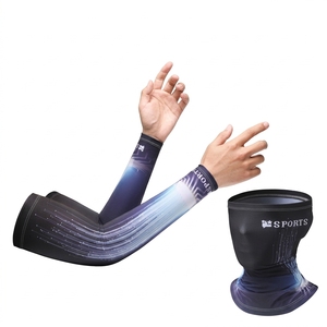 Manchon de protection solaire rafraîchissant et respirant en soie glacée, style européen et américain, spécial homme, pour la conduite et le cyclisme - Product Image 1