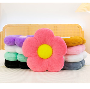 Coussin de dossier en peluche fleur tournesol super doux 35/50cm, idéal pour fenêtre en <span class=keywords><strong>baie</strong></span>, siège de chambre, décoration de chambre - Product Image 5