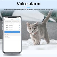Pelacak Hewan Peliharaan GPS Bluetooth 4G Real-Time Terlaris Tahan Air IP67 Plastik Geofence Android & IOS untuk Anjing Kucing Garansi 1 Tahun