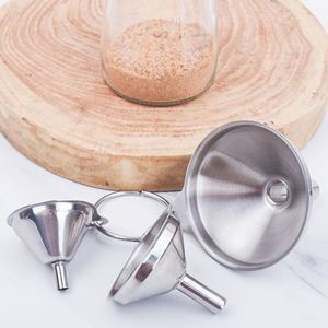 3 Piece Stainless Steel Funnel Set For Liquid Dispensing Cooking Tools - Product Image 3
