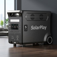 Station d'alimentation portable UPS 3600W 3840Wh 220V avec batterie LiFePO4, charge rapide, générateur solaire MPPT, recharge de voiture, entrepôt US/EU