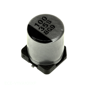 ตัวแทนจำหน่ายอย่างเป็นทางการ ECE-V1VA101XP ตัวเก็บประจุแบบติดบนพื้นผิว CAP ALUM 100UF 20% 35V SMD 100 uF - Product Image 1
