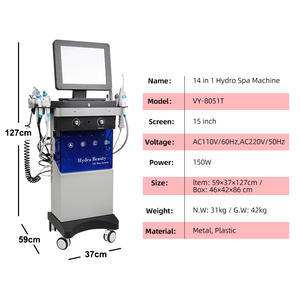 Prix d'usine, équipement de soin de la peau pour le nettoyage du visage à jet d'hydrogène et d'oxygène 12 en 1, machine d'hydrodermabrasion à bulles Aqua Peel - Product Image 6