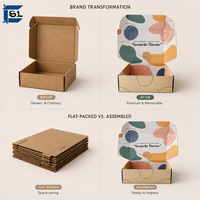 Fabricant de boîtes pliantes en carton ondulé personnalisées avec impression OEM et design de motifs uniques pour l'emballage de produits de vente au détail