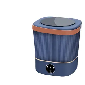 2024 desain baru penjualan terbaik portabel Mini lipat listrik bak lipat mesin cuci cucian dengan putaran kering